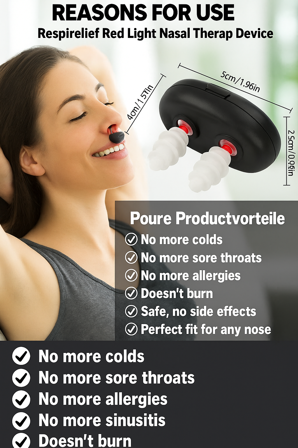 Red Light Nasal Therapy Device